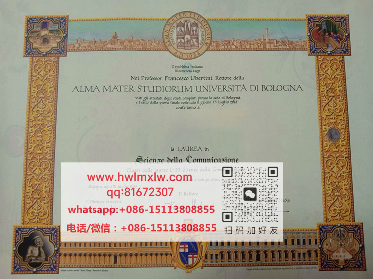 University of Bologna Master Diploma Certificate